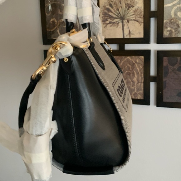 Authentic COACH 1941 jacquard/calf leather logo zip top satchel/Crossbody - Picture 5 of 15